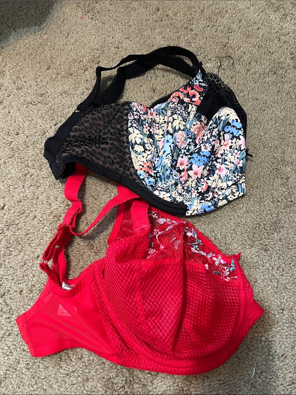 Elomi (Bundle) Floral & Red Underwire Bras